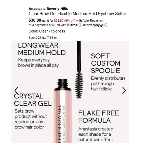 💮3/$45💮 Anastasia Beverly Hills Clear Brow Gel Full Size - Picture 3 of 3